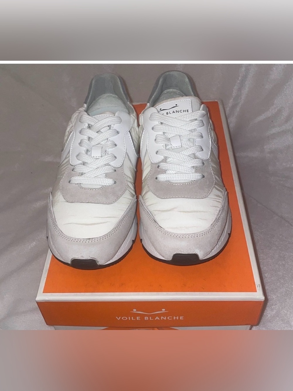 NWT VOILE BLANCHE STORM FLEX SNEAKER WHITE/GREY - Picture 7 of 15